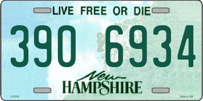 NH license plate 3906934