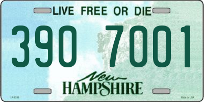 NH license plate 3907001