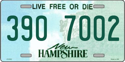 NH license plate 3907002
