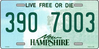 NH license plate 3907003