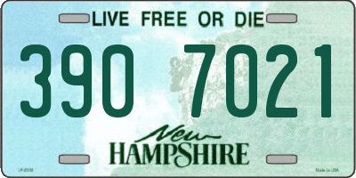 NH license plate 3907021