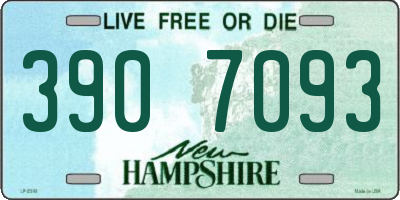 NH license plate 3907093