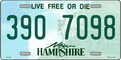 NH license plate 3907098
