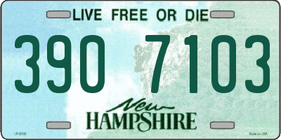 NH license plate 3907103
