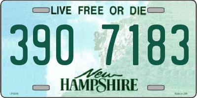 NH license plate 3907183