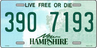 NH license plate 3907193
