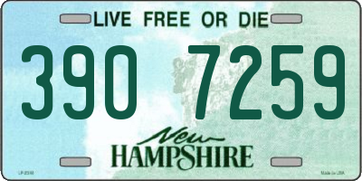 NH license plate 3907259