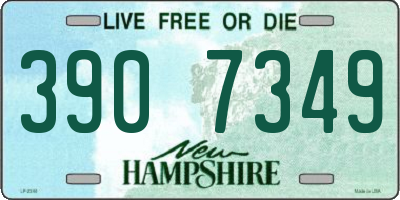NH license plate 3907349