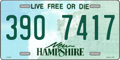 NH license plate 3907417