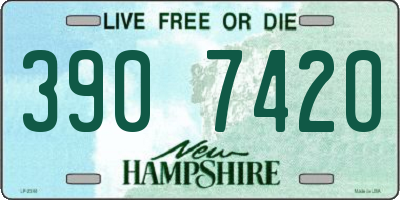 NH license plate 3907420