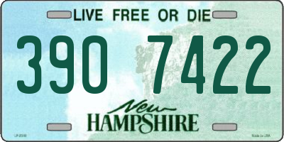 NH license plate 3907422