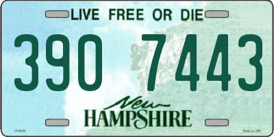 NH license plate 3907443