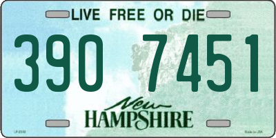 NH license plate 3907451