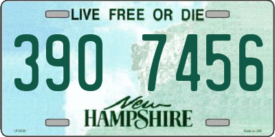 NH license plate 3907456