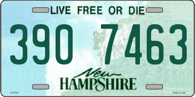 NH license plate 3907463
