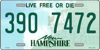NH license plate 3907472