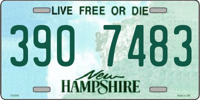 NH license plate 3907483