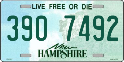 NH license plate 3907492