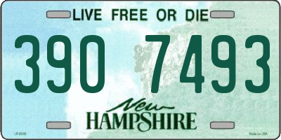 NH license plate 3907493