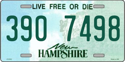 NH license plate 3907498