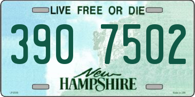 NH license plate 3907502