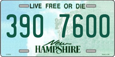 NH license plate 3907600