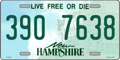 NH license plate 3907638