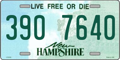 NH license plate 3907640