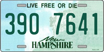 NH license plate 3907641