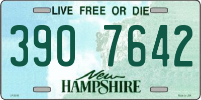 NH license plate 3907642
