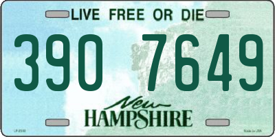 NH license plate 3907649