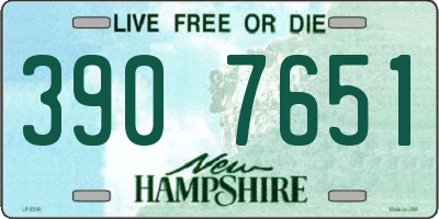 NH license plate 3907651