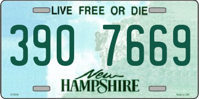NH license plate 3907669