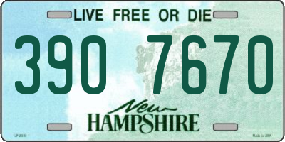 NH license plate 3907670