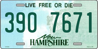 NH license plate 3907671