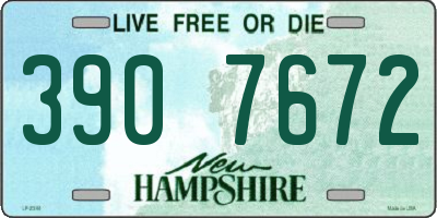 NH license plate 3907672