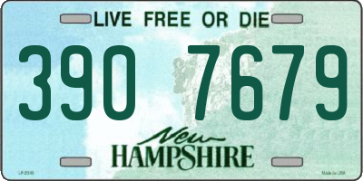 NH license plate 3907679