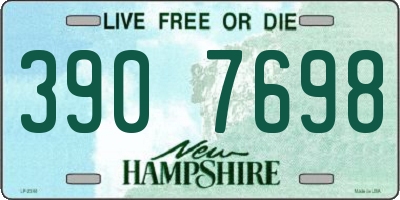 NH license plate 3907698