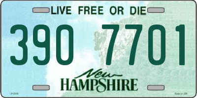 NH license plate 3907701