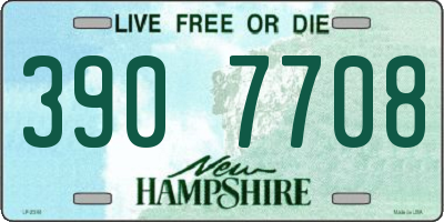 NH license plate 3907708
