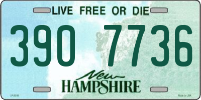 NH license plate 3907736