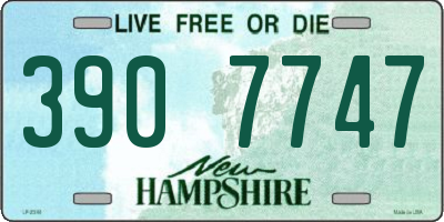 NH license plate 3907747