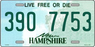 NH license plate 3907753