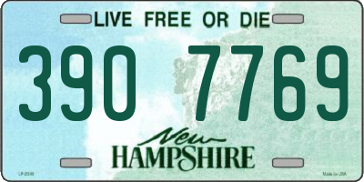 NH license plate 3907769