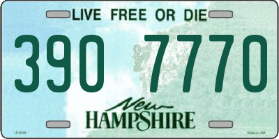 NH license plate 3907770