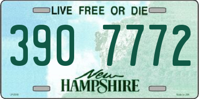 NH license plate 3907772