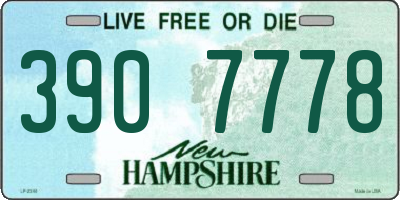 NH license plate 3907778