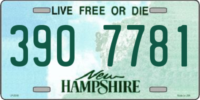NH license plate 3907781