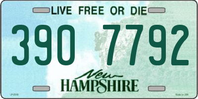 NH license plate 3907792