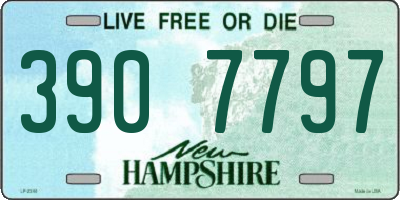NH license plate 3907797